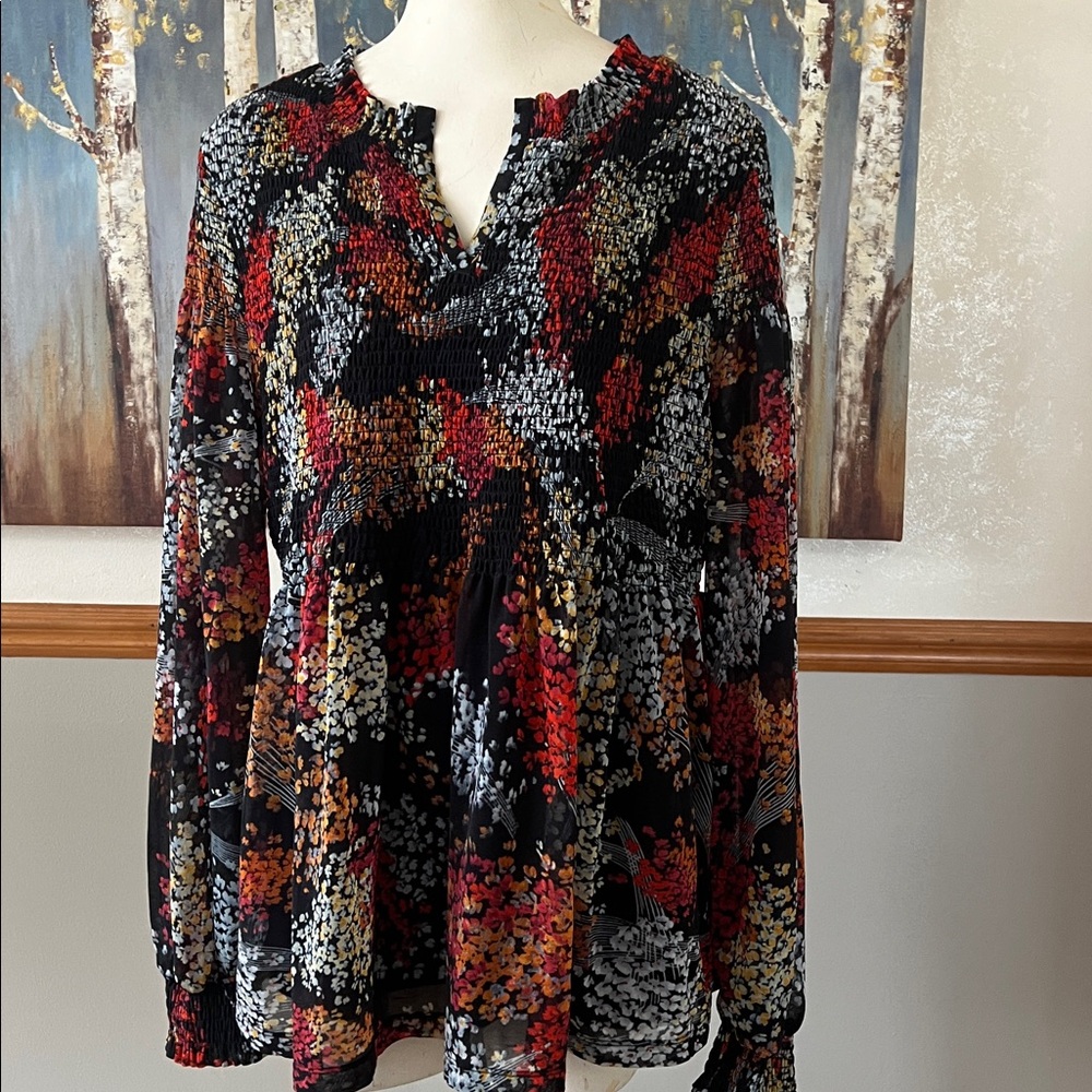 NWT Anthropologie Akemi + Kin Adria Smocked Blouse